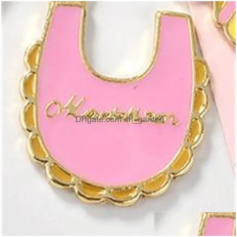 so cute10pcs/lot apron baby bottle enamel charms metal pendants gold base fashion jewelry accessories for diy handmade