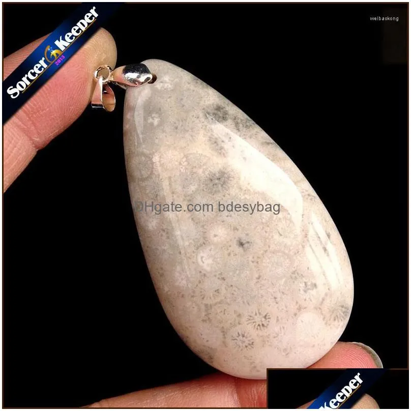 pendant necklaces natural chrysanthemum coral stone beads pendants wholesale bijoux necklace for mens jewelry specimen us014