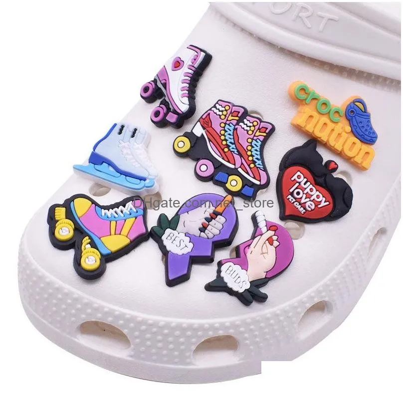 cute cartoon shoe decorations parts accesssories buckle for croc charms clog wristband charm party favors birthday gifts wholesale