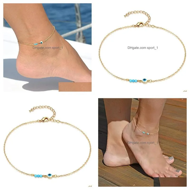 europe fashion jewelry evil eye anklet beach blue eyes anklets