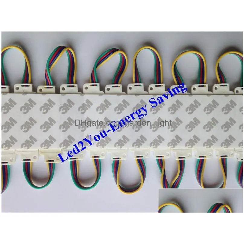 rgb led modules white/black shell waterproof ip65 3leds 5050 injection abs plastic 1.5w led storefront light 160 angle