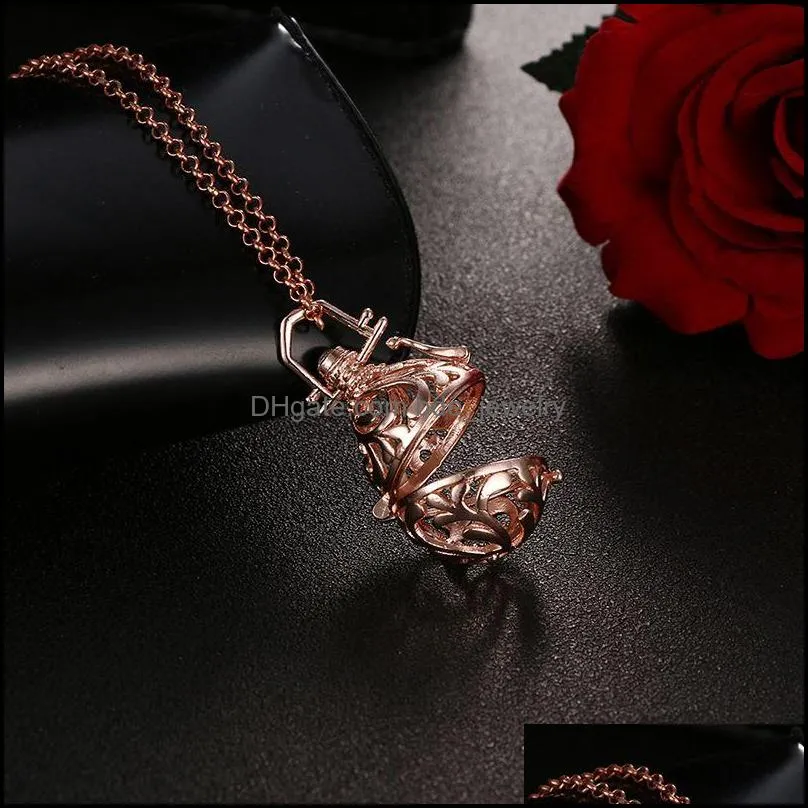 openable mexico chime music angel ball caller locket pendant necklaces vintage pregnancy necklace aromatherapy  oil diffuser