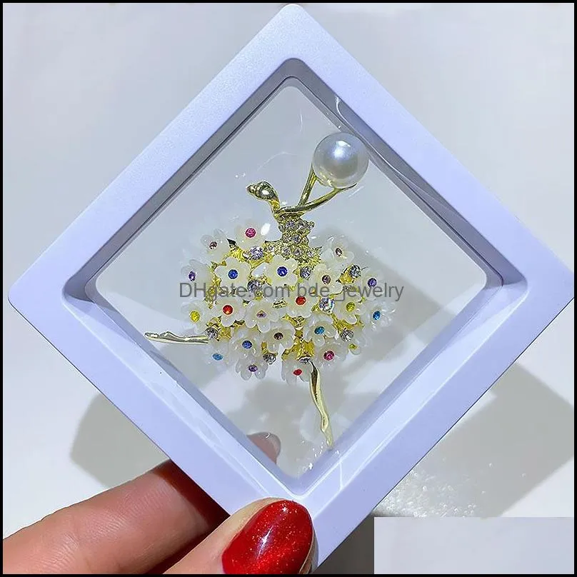 pearl rhinestone wreath butterfly bird brooch for women with gift box trendy elegant circle leaf brooch pins party wedding gifts