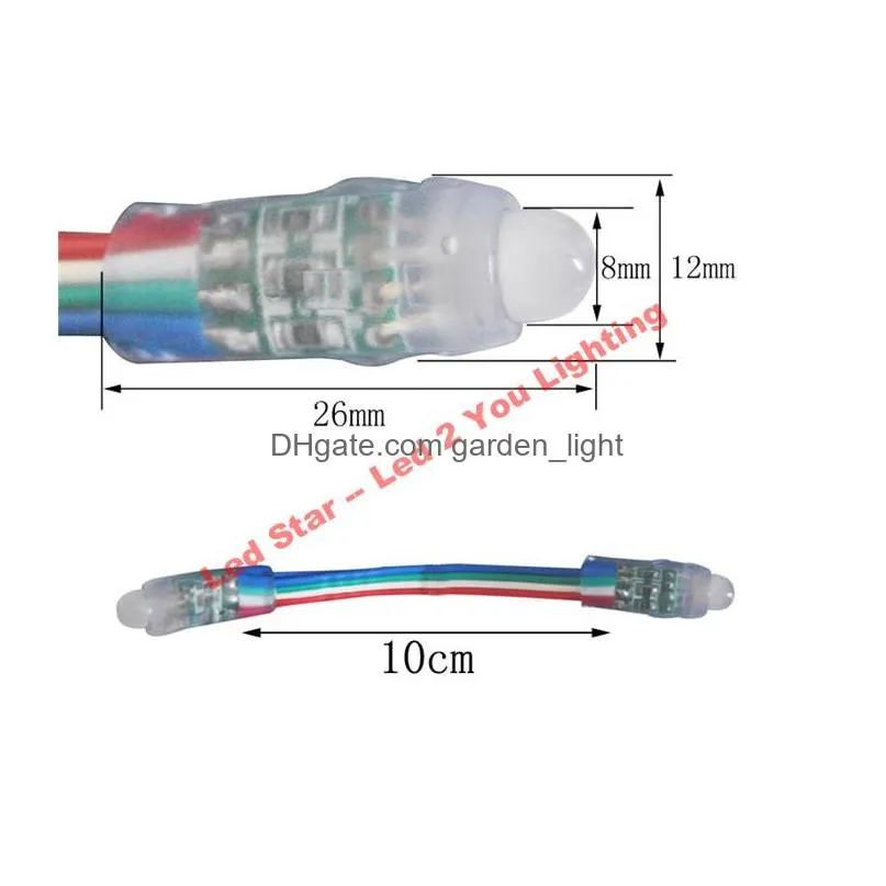 ws2811 led pixel modules dc 5v 12mm ip68 rgb diffused addressable add t1000s controller add60a 300w power adapter