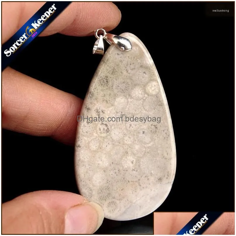 pendant necklaces natural chrysanthemum coral stone beads pendants wholesale bijoux necklace for mens jewelry specimen us014