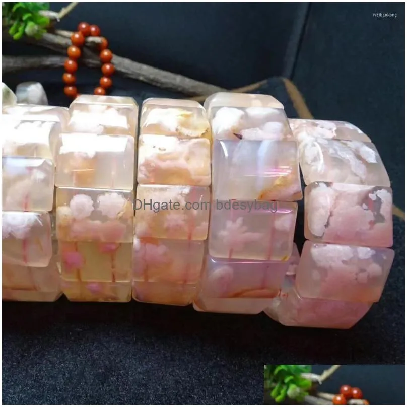 strand natural cherry agates stone beads bracelet gem diy jewelry for woman gift wholesale