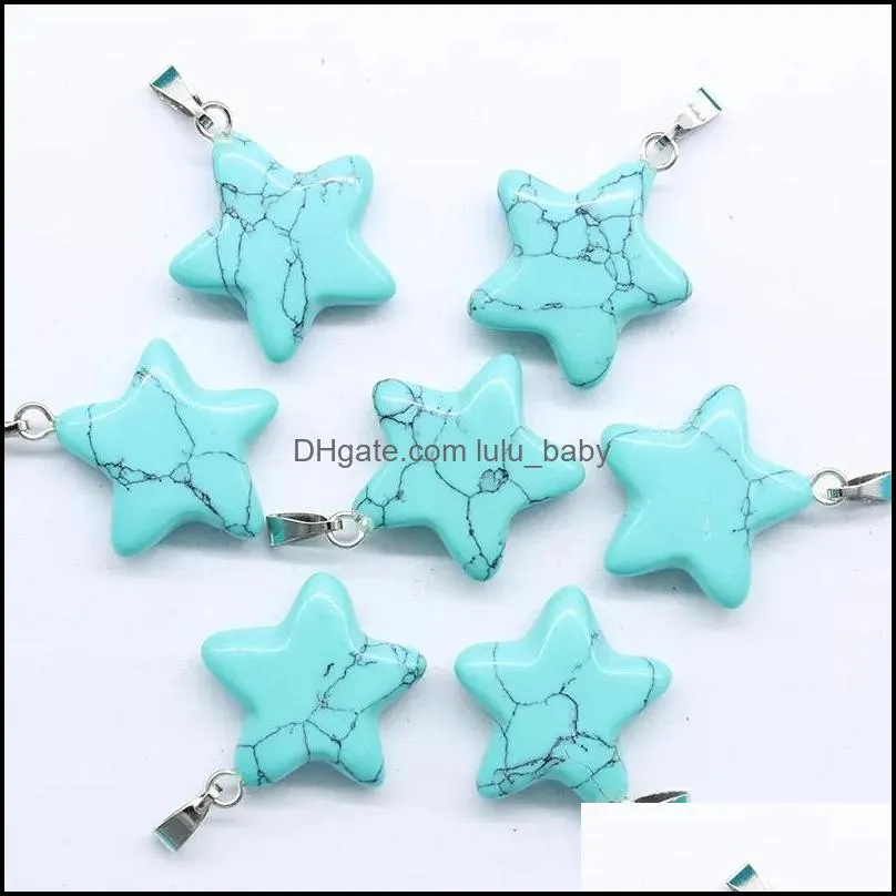 natural stone opal pink quartz star healing pendants charms diy for jewelry accessories making