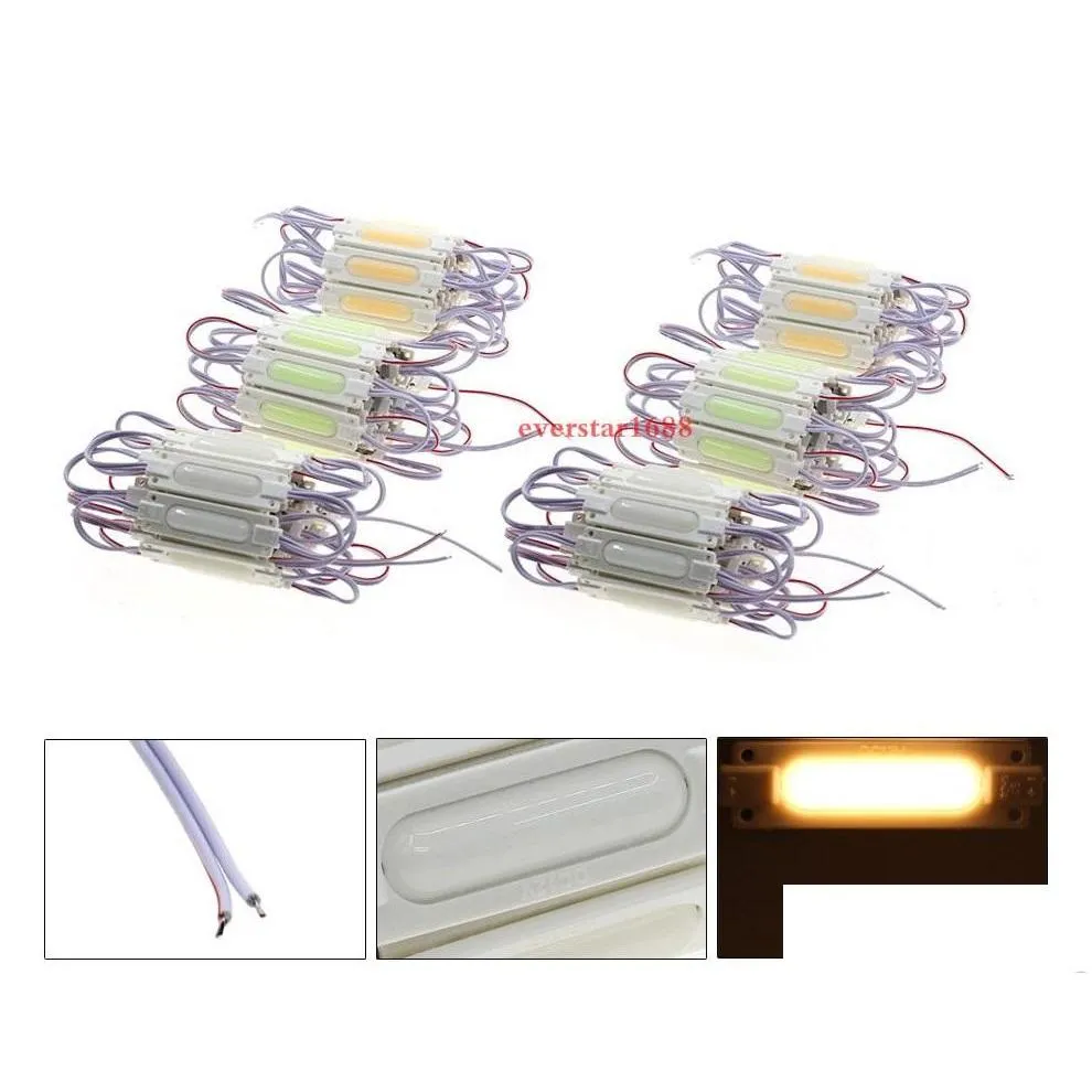  arrival injection abs plastic cob led modules 2w high lumen led backlights string white/warm white red blue waterproof