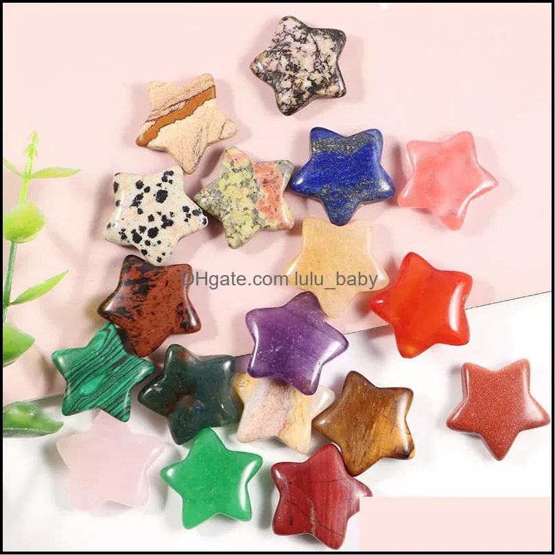 natural stone crystal 20mm star ornaments quartz healing crystals energy reiki gem jewelry making accessories living room decoration