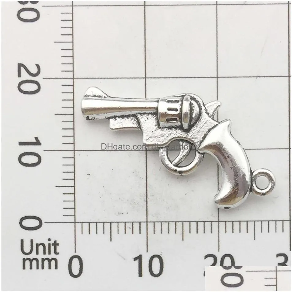 10pcs gun charms pendants diy jewelry making alloy findings accessory for necklaces earrings