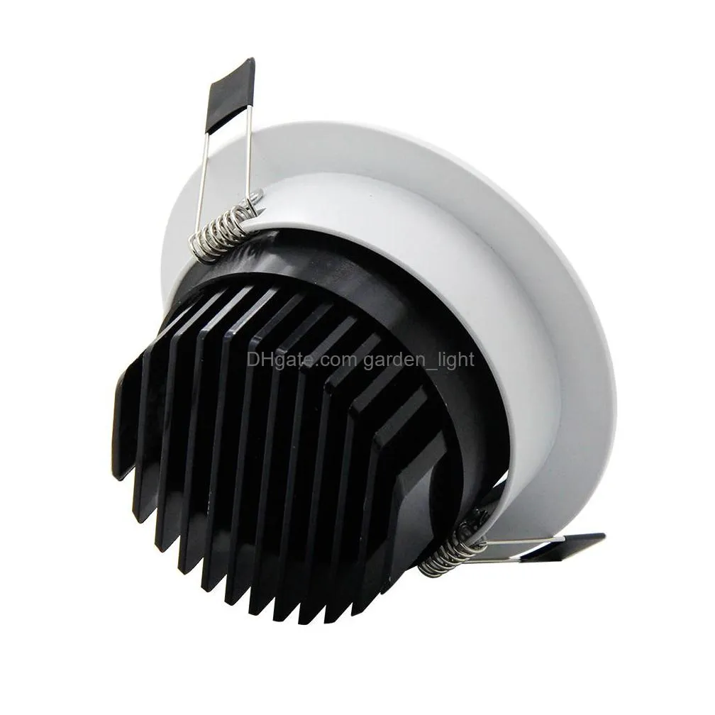 cob led downlight high power 9w 15w 20w dimmable led down lights recessed lamps ac 110240v