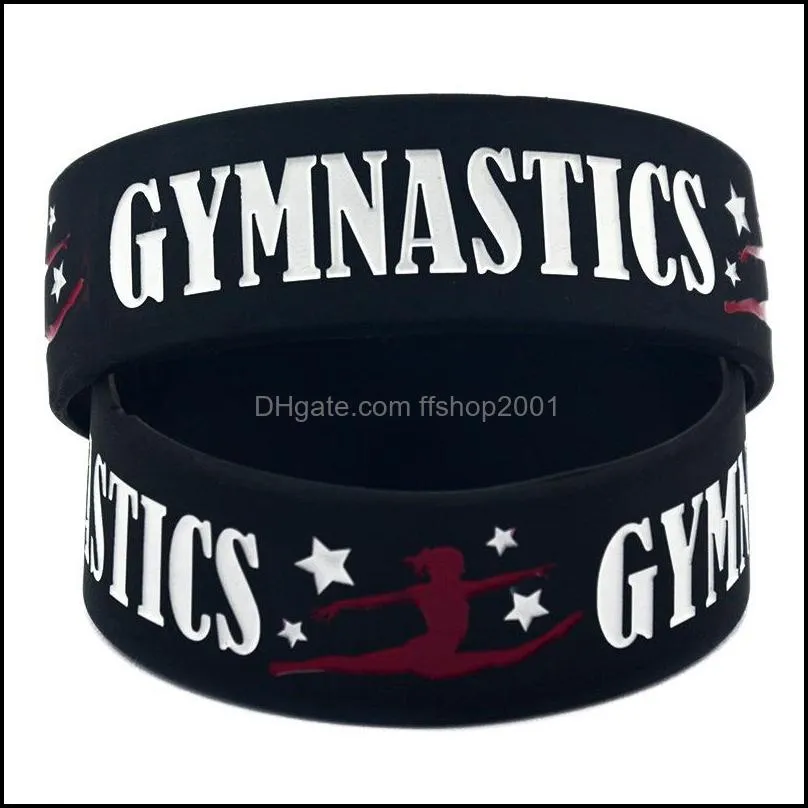  arrivals gymnastics silicone bracelets for women men letter sports wristband bangle 2019 fashion jewelry gift in bulk