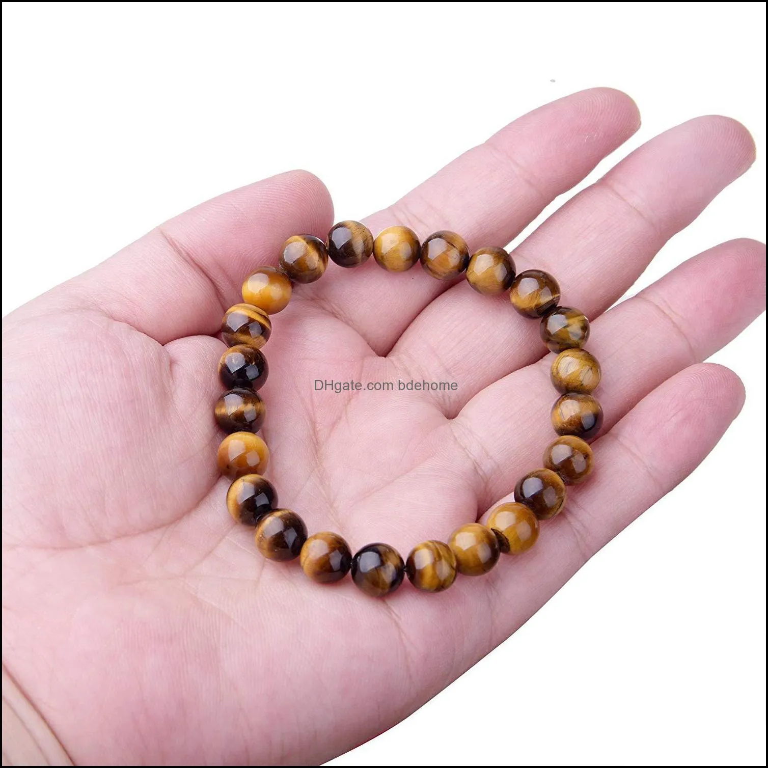 natural stone beads tiger eye bracelet classic men women buddha black lava bracelets yoga energy accessories q84fz