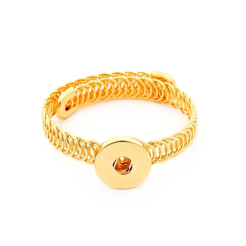 gold silver metal snap button bracelets bangles fit 18mm ginger snaps buttons jewelry for women men