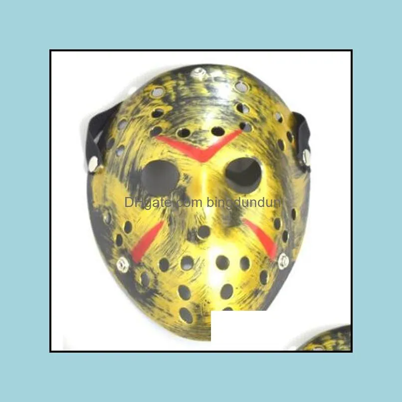 retro jason mask bronze halloween cosplay costume masquerade masks horror funny face mask hockey party easter festival supplie