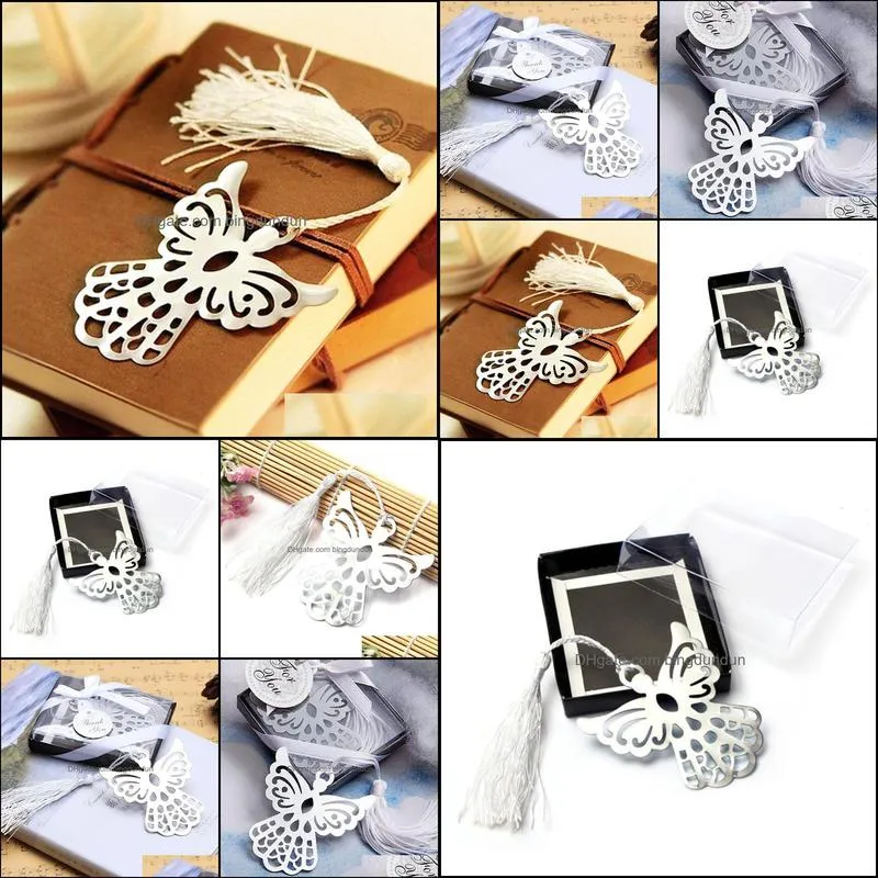 bookmark holy guardian angel alloy tassels stationary christening wedding gift