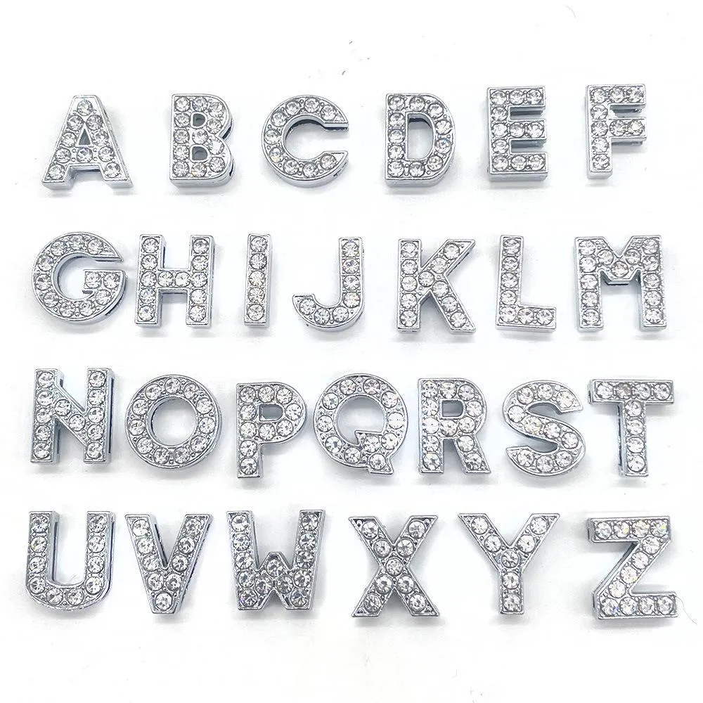 Crystal Letters Shoe Charms For Crocs Decorative Buckles For Clog Buttons  And Pins Drop Delivery Shipment Accessories From Net_store, $0.27