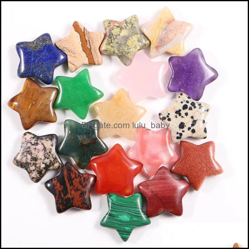 natural stone crystal 20mm star ornaments quartz healing crystals energy reiki gem jewelry making accessories living room decoration