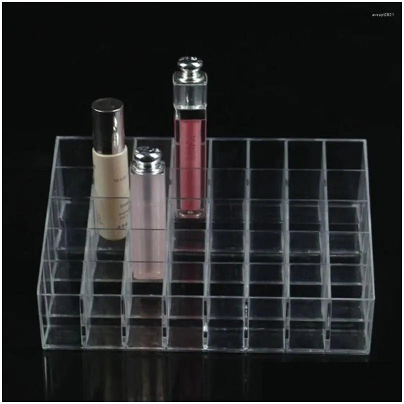 storage boxes 24/36/40 transparent grid acrylic cosmetic display stand lipstick box makeup make up case sundry jewelry tools