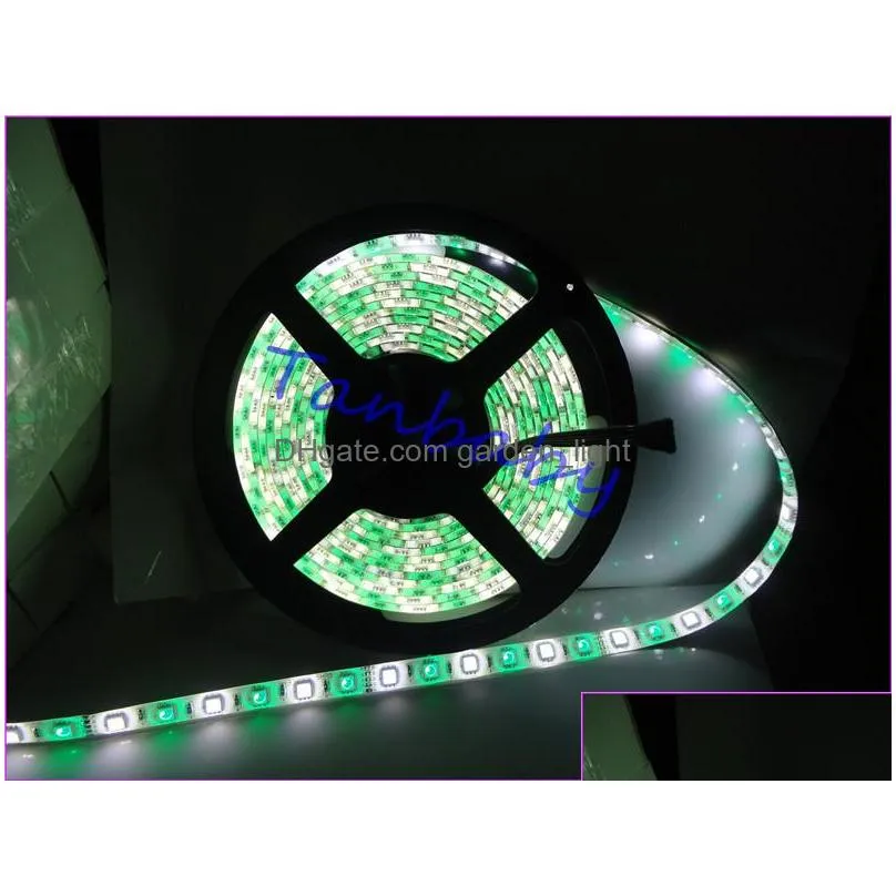 smd 5050 rgbw 5m led strip light tape rgbaddwhite/warm white dc12v flexible ribbon lamp 60leds/m 40key controller add 3a power supply