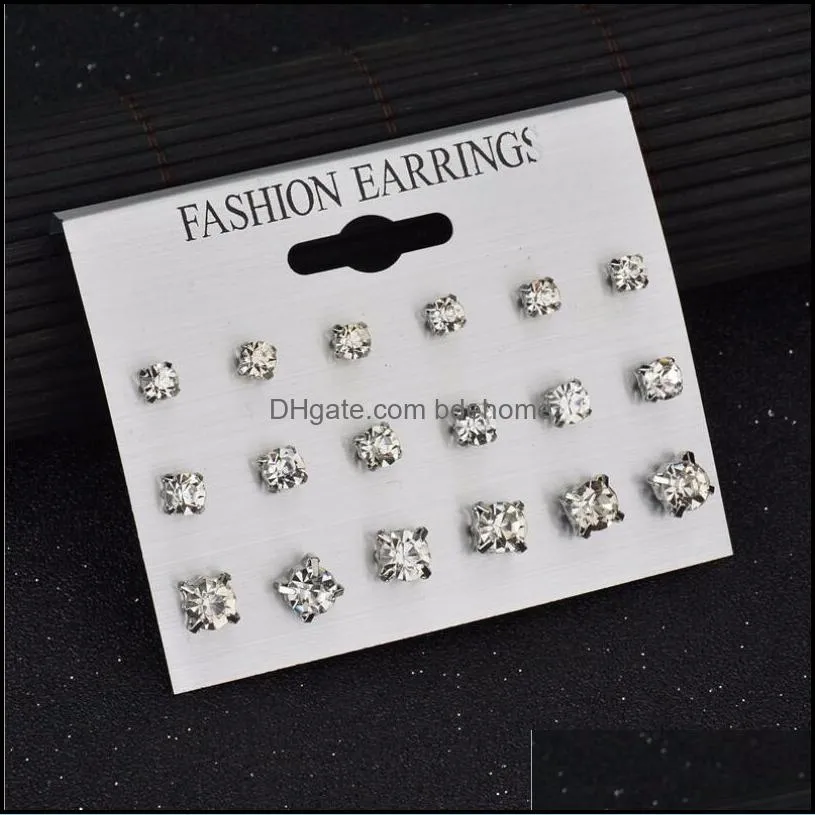 vintage pearl earring for women bohemian stud earrings set female fashion jewelry