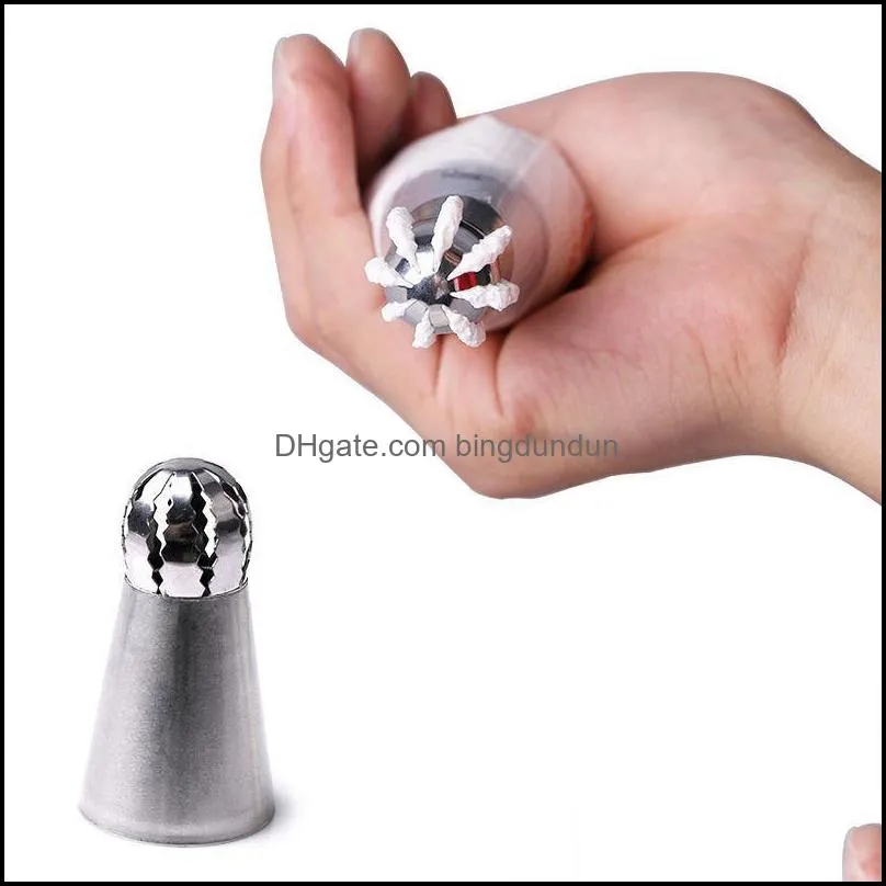 baking pastry tools 1pc russian piping nozzle sphere ball icing confectionary cupcake decorator kitchen bakeware nozzles for decorating