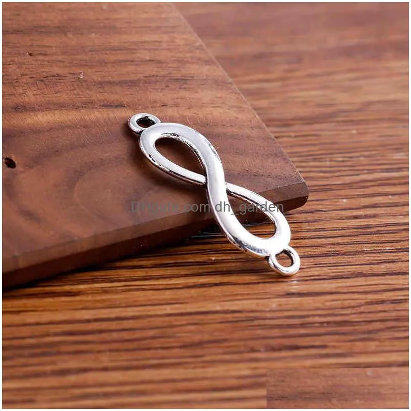 20pcs 8x29mm fashion symbol infinity charms connector for necklaces accessories bracelets making handmade diy jewelry finding