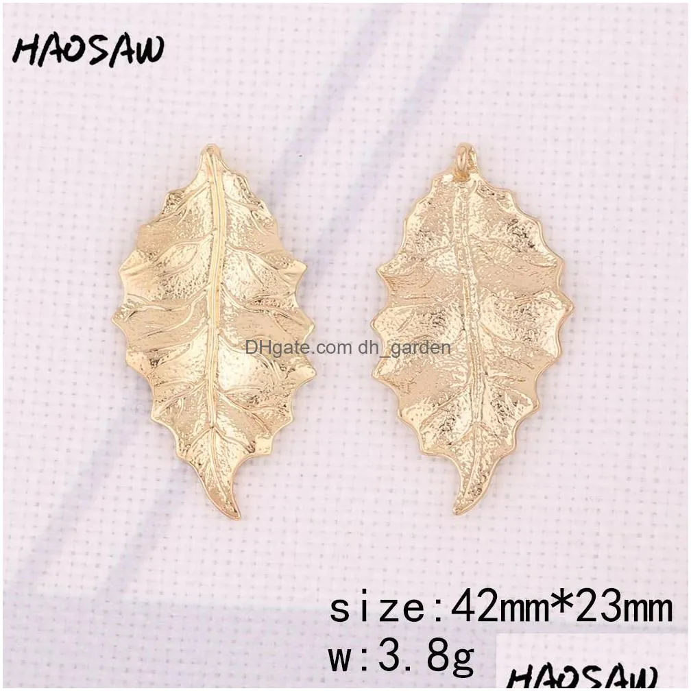haosaw choose 4pcs/lot cooper charm/garland/crotch/leaf/tip leaf/jewelry accessory/diy jewelry making/earring findings