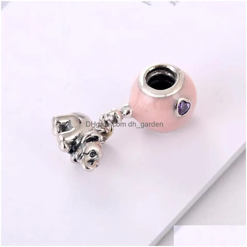 100 925 sterling charm jewelry elephant pendant enamel beads fit pandora bracelet silver accessories making for women