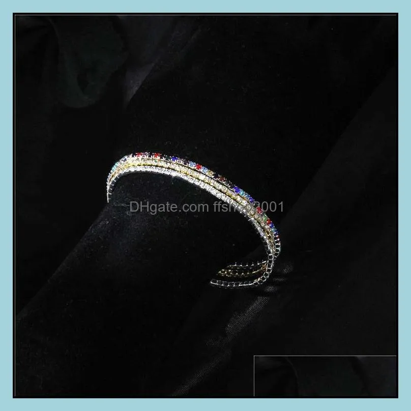 2.0mm thin crystal bracelet for women single row crystal stretch bracelet girls party wedding jewelry gift