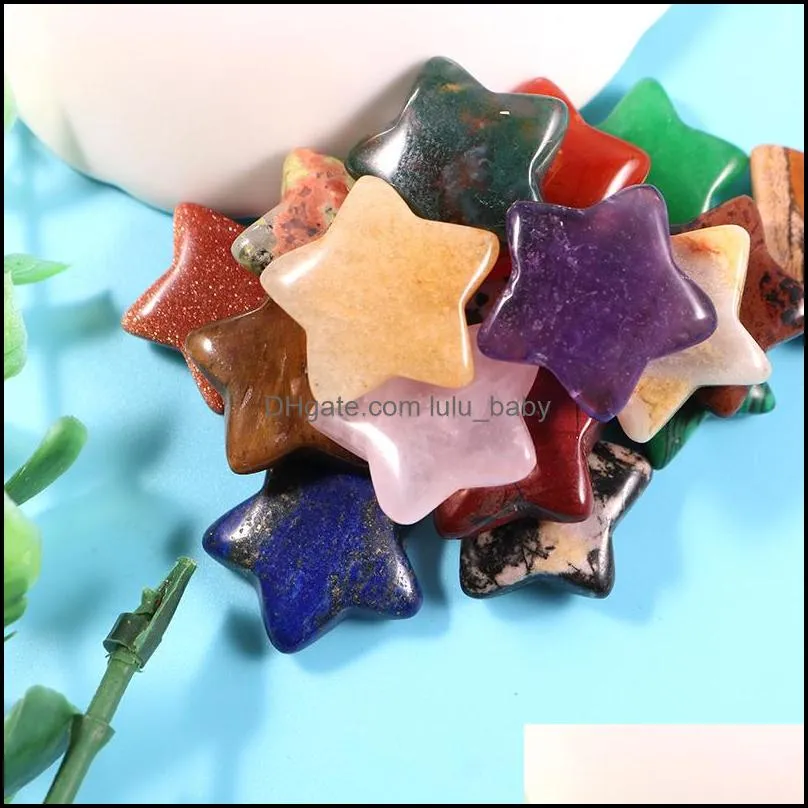 natural stone crystal 20mm star ornaments quartz healing crystals energy reiki gem jewelry making accessories living room decoration