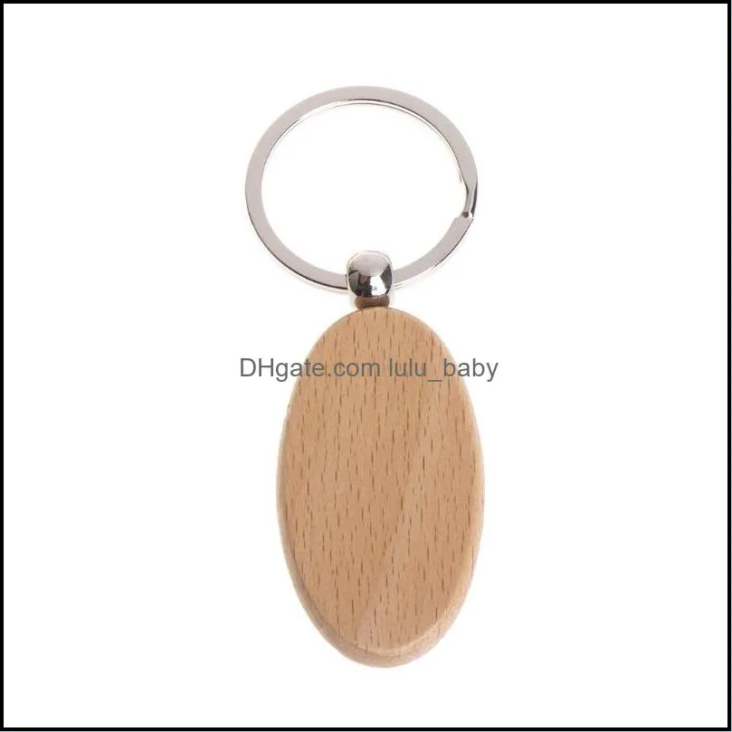 40 pcs blank wooden key chain diy wood keychains key tags gifts yellow 20 pcs oval 20 rectangle80 q2