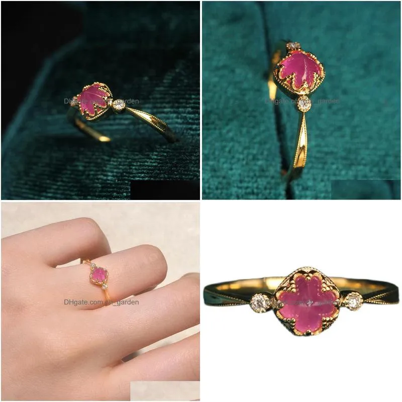 cluster rings designer original diamondstudded pink gem delicious adjustable ring ladies gothic charm banquet silver jewelry