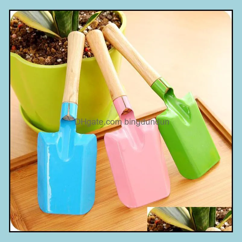 mini gardening shovel colorful metal small shovel garden spade hardware tools digging garden tools kids spade tool sn983