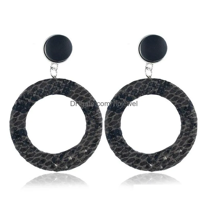 fashion jewelry snake pattern earrings geometric snake earrings
