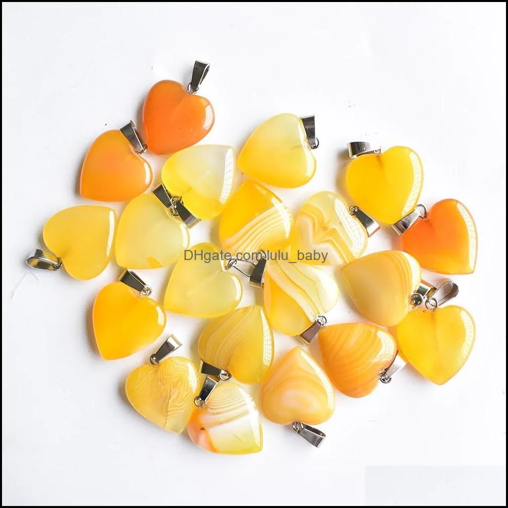 natural stripe onyx heart shape charms pendants for jewelry making diy earrings necklace