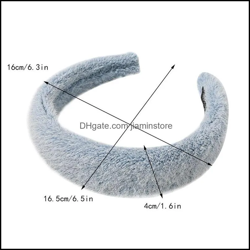 2021 new imitation mink hair hoop women hair accessories korean style plush hair band multicolor head bands warm headband