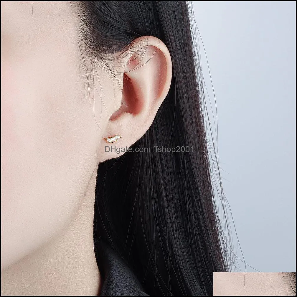 fashion shiny zircon stud earrings for women horse eye light luxury earrings christmas wedding jewelry gifts wholesale item