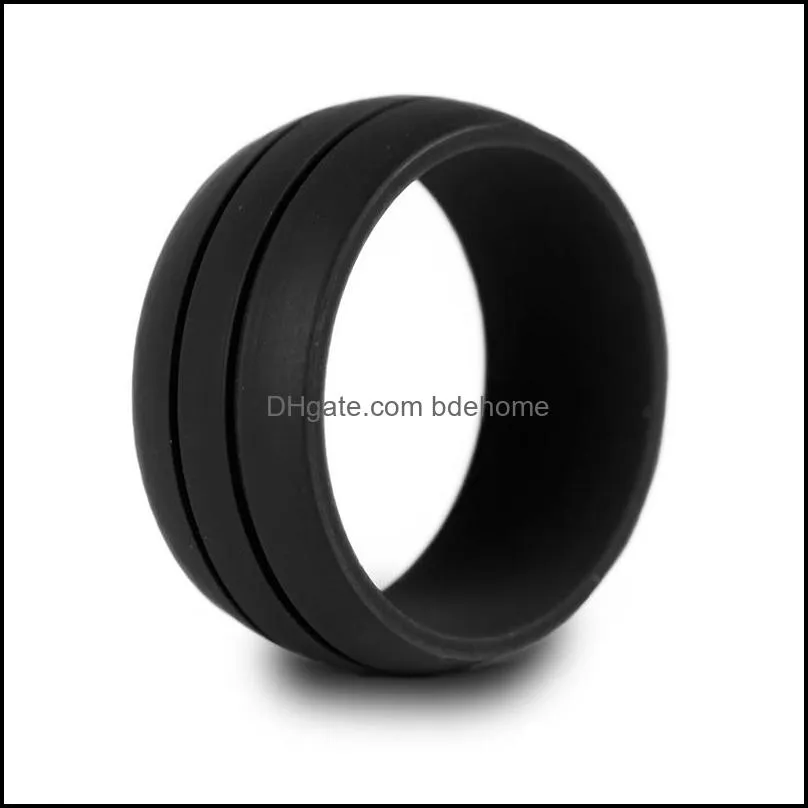 8.5mm width fashion wedding silicone band rings women sports personalized punk finger rings for men engagement party jewelry gift