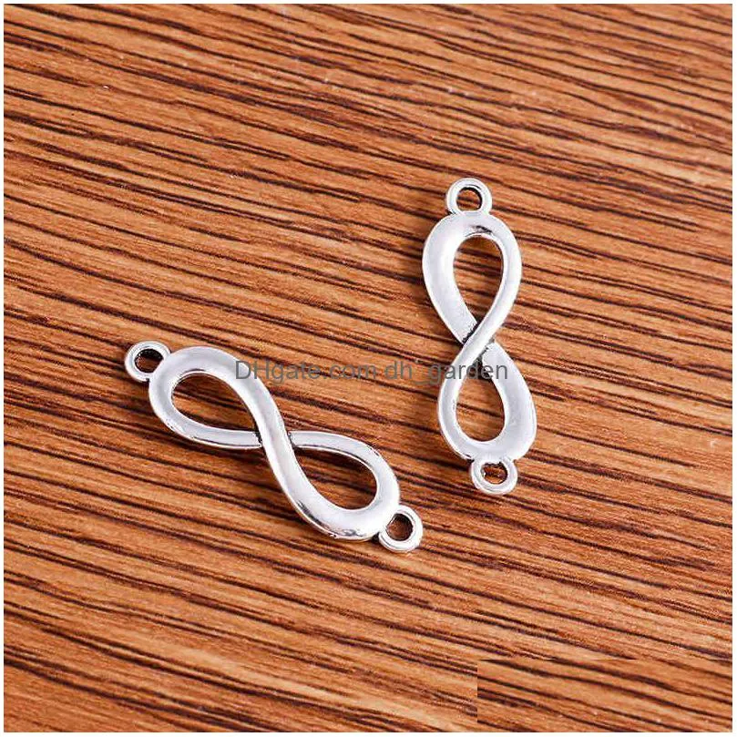 20pcs 8x29mm fashion symbol infinity charms connector for necklaces accessories bracelets making handmade diy jewelry finding