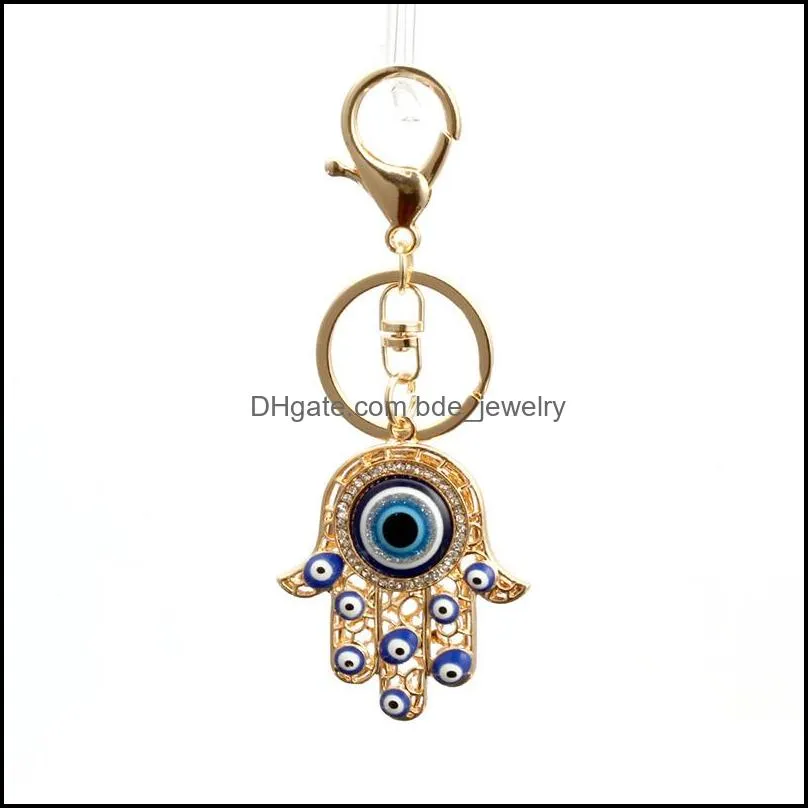 personalized metal evil eye key ring unisex car keychain women charms handbag pendant keychains jewelry