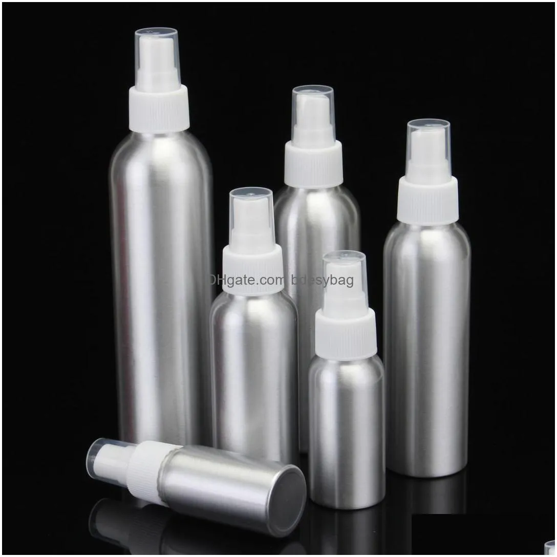 packing bottles 1x 30/50/100/120/150/250ml spray atomiser refillable bottle aluminium metal empty mist pump atomizer cosmetic