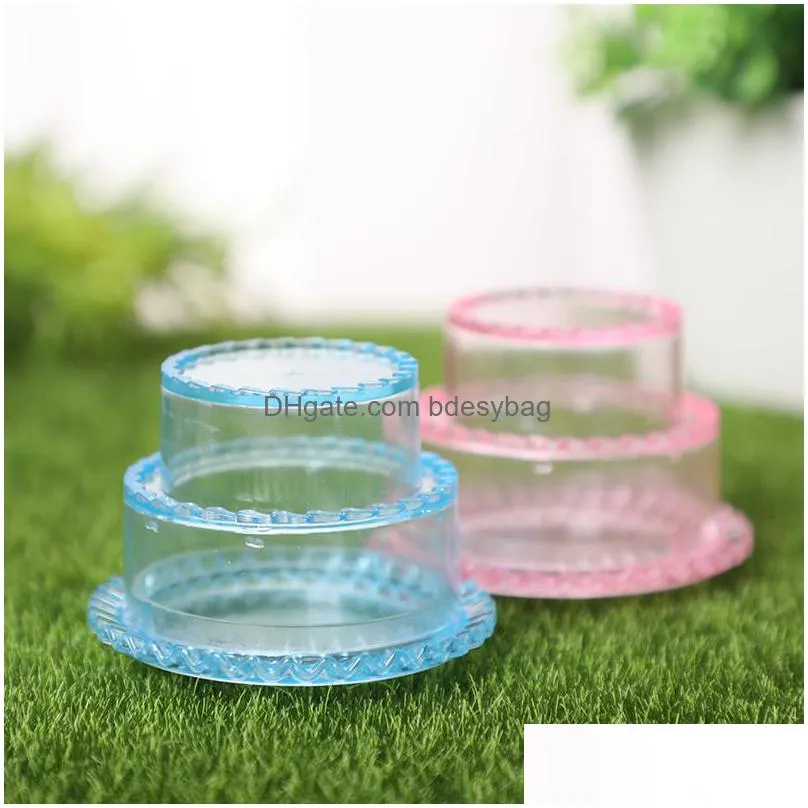 gift wrap 12 pcs transparent ps grade plastic candy box cake model shape storage1