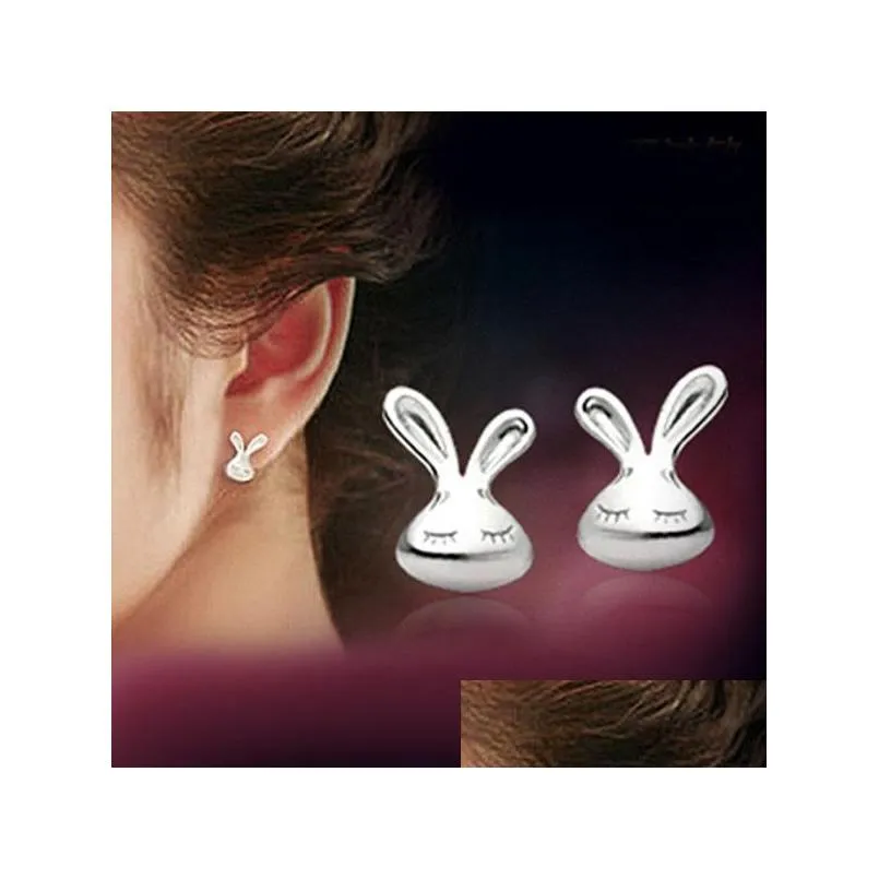 europe fashion jewelry cute rabbit stud earrings
