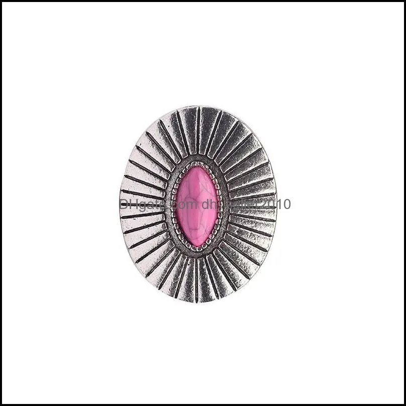 3pcs/lot 34x27mm retro zinc alloy oval clothes decorative concho buttons charms pendants diy hair jewelry accessories 76 d3