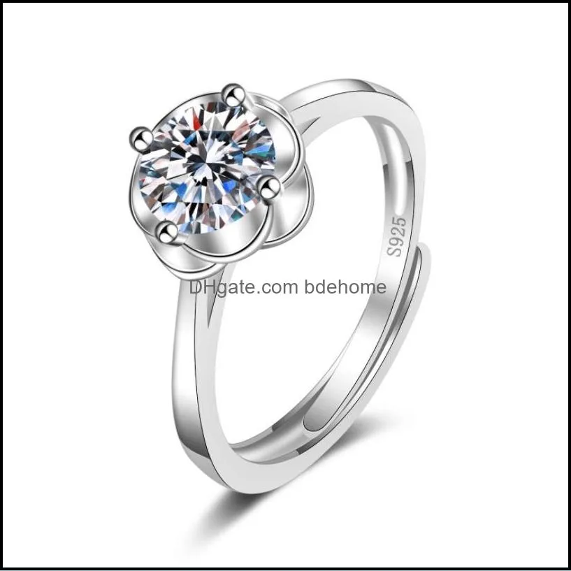 adjustable wedding engagement ring crystal women white cubic zirconia rings trend female love jewelry