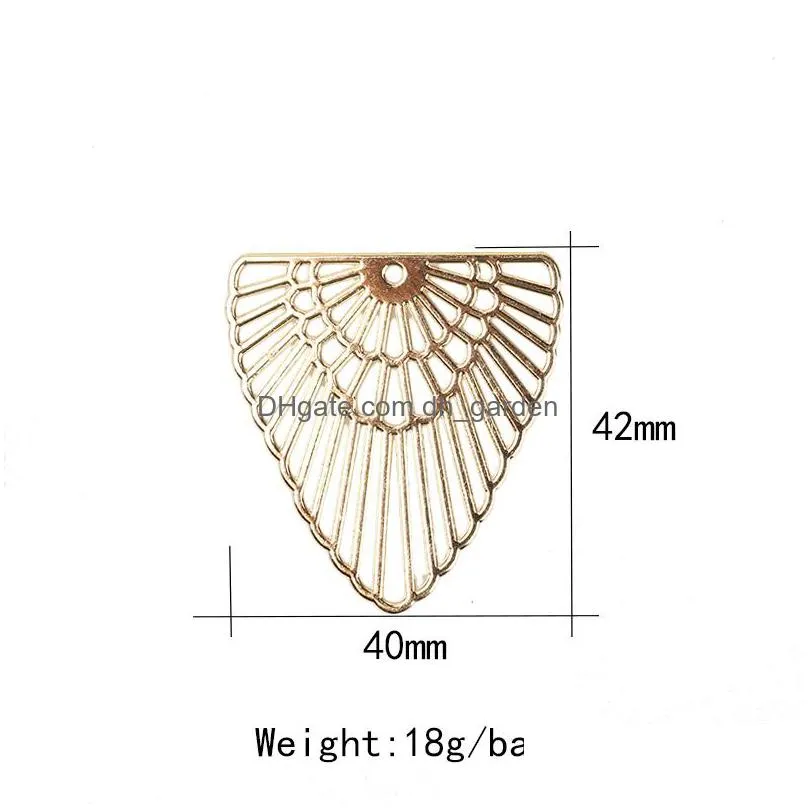 zinc alloy golden hollow exaggerated geometry charms linker connector for diy jewelry earrings making finding accessories