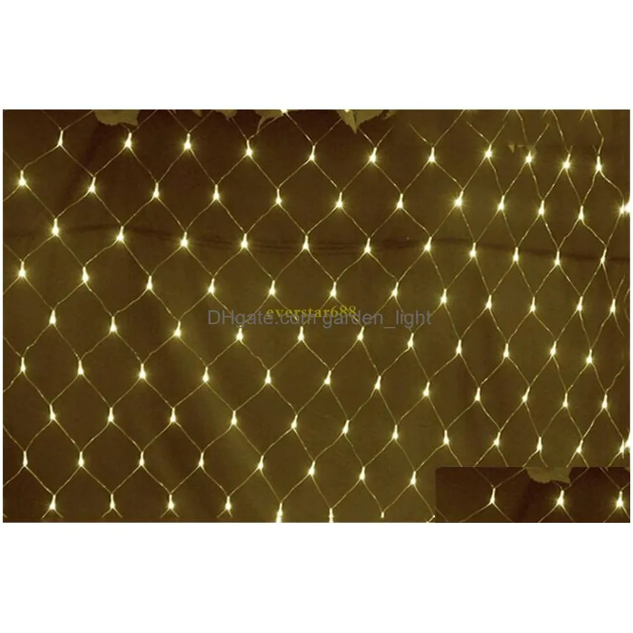 led net string lights christmas outdoor waterproof net mesh fairy light 2mx3m 4mx6m wedding party light with 8 function controller