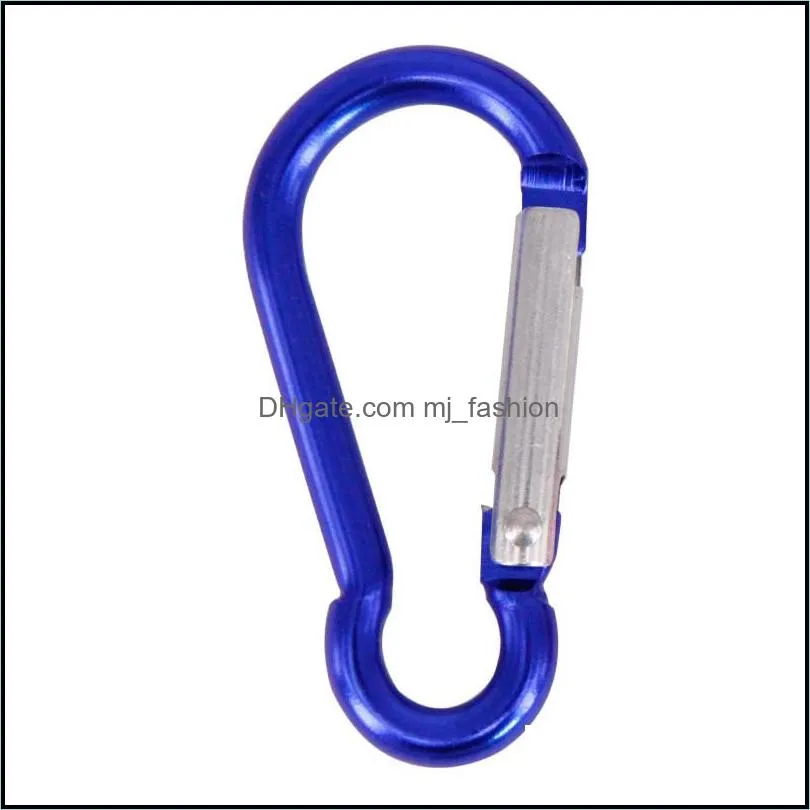 climbing button key rings carabiner hiking hook outdoor sports multi colors aluminium safety carabiners buckle keychain gifts