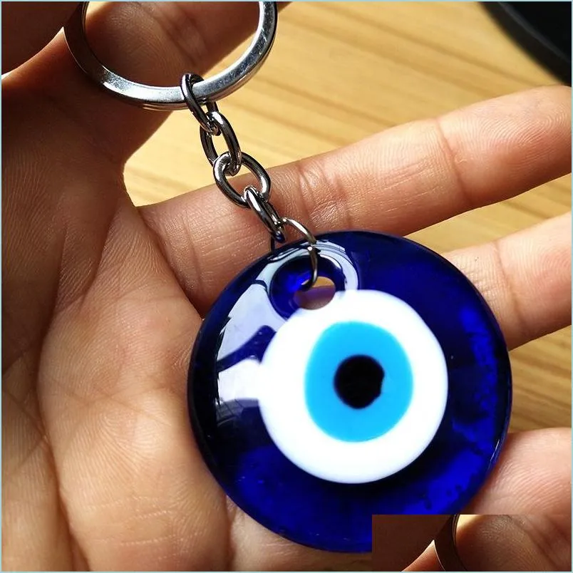 3 style fashion evil blue eye glass keychain key rings for women men car accessaries good luck lucky charm protection amulet diy keys chains ring friendship